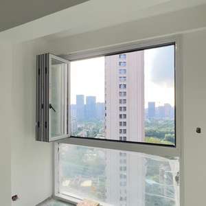2025 New Modern Double Glaze Glass <strong>Aluminium</strong> Accordion Folding <strong>Window</strong> Fold Kitchen Hurricane <strong>Windows</strong> for Villa Balcony - Product Image 6