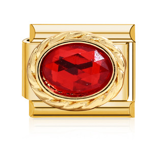 Stainless Steel Italian Modular Bracelet Gemstone Inlay DIY Elastic Fashion Jewelry Unisex Gift Set - Product Image 4