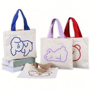 Wholesale Custom Logo Printing Canvas Tote <b>Bags</b> Advertising Women Portable Cotton Canvas Shopping <b>Bag</b> - Product Image 2