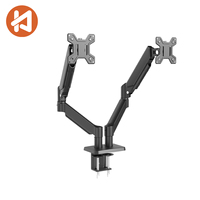 Support de moniteur à double ressort à gaz personnalisé Khcoohoo, support de moniteur pour écran de 13 à 32 pouces, réglable en hauteur jusqu'à 9 kg