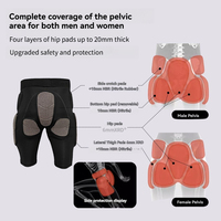 Vente en gros de pantalons de ski sur glace et de snowboard, coussinets protecteurs pour les hanches, shorts de sport élastiques anti-collision, collants