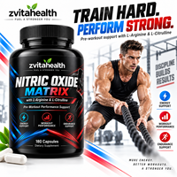 Capsules de renforcement de l'oxyde nitrique en marque privée avec L-Arginine AKG et L-Citrulline Malate pour les hommes et les femmes avant l'entraînement