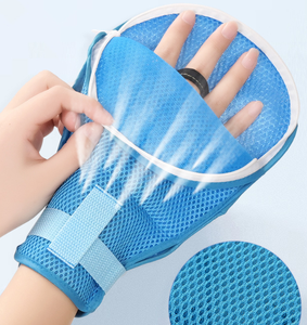 Guantes protectores de sujeción médica transpirables DE SEGURIDAD OLF con banda fija para ancianos Guantes de tela de malla lavables Restricción - Product Image 6