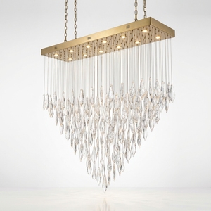 Modern Luxury Brass Bubble Glass Leaf Chandelier Custom Rectangle Spiral Staircase Pendant <strong>Light</strong> Energy Saving Hotel Lighting - Product Image 5