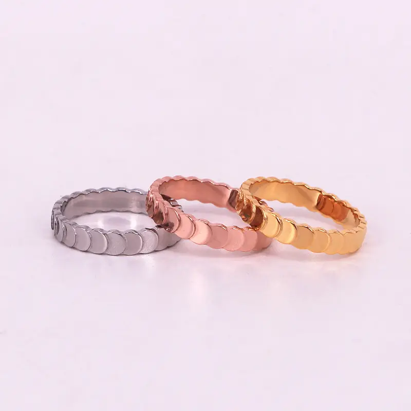 Wholesale Minimalist Dragon Scale Vintage Gold Jewelry For Men Stainless Steel Finger Ring