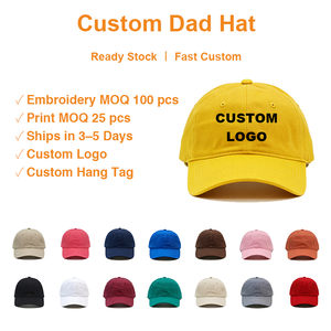 Wholesale 6 Panel Classic Vintage Embroidery Blank Dad Hat Custom Logo Adjustable Baseball Hat Fast Shipping Available