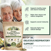 Tisane Détoxifiante pour les Poumons aux Herbes : Verge à cheveux-de-lopin, Baies de sureau, Gingembre, Thym – Soutien Naturel à la Santé Respiratoire et Nettoyage Pulmonaire