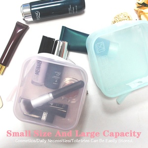 Borsa da viaggio <span class=keywords><strong>in</strong></span> <span class=keywords><strong>silicone</strong></span> per cosmetici, grande, da appendere, con chiusura a zip, colore scuro - Product Image 4