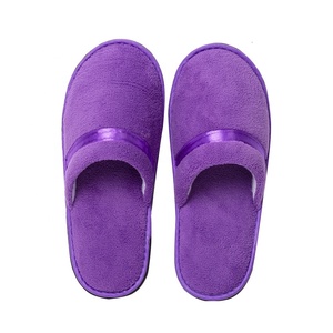 Pantuflas Desechables de Felpa de Coral para Hotel, Spa, Invitados de <span class=keywords><strong>Boda</strong></span>, Color Rosa Marrón, Interior, EVA, con Cinta, Ligeras para Verano/<span class=keywords><strong>Invierno</strong></span> - Product Image 3
