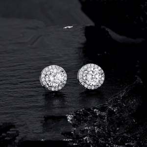 ต่างหูมอสซาไนต์เงินแท้ S925 รูปทรงไข่นกพิราบ - Product Image 5