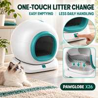 Bac à litière automatique pour chats X26 pour chats de 1 à 8 kg, autonettoyant avec contrôle par application, reconnaissance multi-chats et tambour lavable à ions argentés