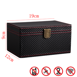 Boîtier <span class=keywords><strong>Faraday</strong></span> <span class=keywords><strong>pour</strong></span> clés de <span class=keywords><strong>voiture</strong></span>, téléphones, cartes, entrée sans <span class=keywords><strong>clé</strong></span>, bloqueur de signal RFID, cage antivol, matériau PU, style uni et tendance - Product Image 5