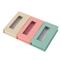 Boîtes à cils magnétiques en papier rose en carton Boîtes de faux cils vides personnalisées Emballage avec logo