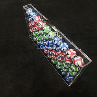 Boîte à 50 balles en acrylique, boîte à balles portable, support de tennis de table, boîte de rangement pour balles de loterie avec poignée