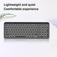 Nouveaux 4 appareils personnalisables disponibles clavier sans fil USB rechargeable 99 touches 96% profil bas mince pour tablette