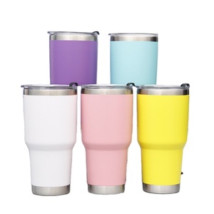 Edelstahl-Thermobecher Doppelwandig 20oz 30oz Yeticooler Isolierter Reisebecher Thermosdeckel mit Strohhalm - Product Image 5