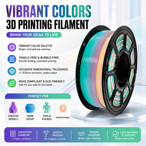 Filamento PETG Rainbow Compatible <span class=keywords><strong>con</strong></span> Bambu Lab para Impresora <span class=keywords><strong>3D</strong></span>, 1.75mm, <span class=keywords><strong>Material</strong></span> de Alta Velocidad para Creality FDM - Product Image 2