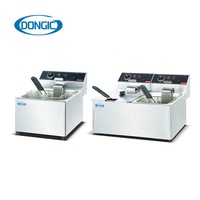 Venta caliente de acero inoxidable comercial tanque freidora pollo frito Chips eléctrico freidoras máquina para restaurante de comida rápida