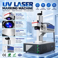 Machine de marquage laser UV 3W 5W tout-en-un, marqueur laser de bureau pour plastique, verre, métal avec refroidissement par air