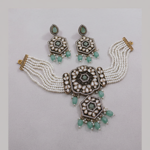 Crystal Stone and <b>Beads</b> Choker Necklace <b>Set</b> 10574111 Exquisite Fine Jewelry <b>Sets</b> - Product Image 2