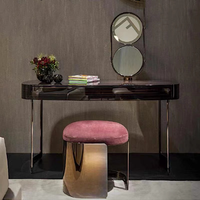 Coiffeuse de chambre haut de gamme minimaliste personnalisée avec table de maquillage miroir