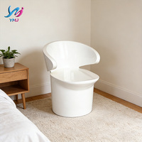 Fauteuil lounge moderne et créatif en fibre de verre capitonné pour la maison, le bureau, la salle à manger, les salons, les chambres, les hôtels - Durable et écologique