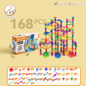 Hot Bán 168Pcs Tự Làm Xây Dựng Đá Cẩm Thạch Cuộc Đua Chạy Xây Dựng Khối Theo Dõi Mê Cung Bóng Cuộn Giáo Dục Đồ Chơi Trẻ Em Giao thông vận tải - Product Image 2