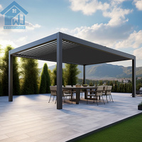 Pergola de luxe en aluminium Sweet Home avec système de lames orientables électriques intelligentes, gazebo bioclimatique imperméable pour patio et jardin modernes