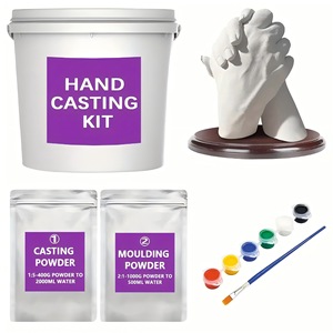 3D bambino adulto famiglia colata a mano <span class=keywords><strong>alginato</strong></span> stampo argilla Souvenir decorativo con modello di amore artificiale - Product Image 1