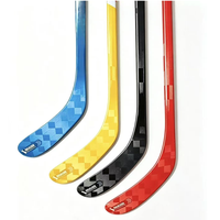 Stik Hoki Hitam/Merah/Biru/Kuning Serat Karbon Produsen OEM Pabrik Cina Grosir Langsung Logo Kustom Senior Remaja