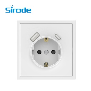 Sirode 9227 loạt Châu Âu tiêu chuẩn hiện đại an toàn và bền màu trắng <span class=keywords><strong>1</strong></span> gang <span class=keywords><strong>2</strong></span> Pin điện tường ổ cắm và chuyển đổi đối với trang chủ - Product Image 4