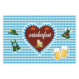 ชุดอุปกรณ์ปาร์ตี้เทศกาล Oktoberfest ของ YOUNIKE ผ้าปูโต๊ะ จาน ถ้วย ผ้าเช็ดปาก ช้อนส้อมแบบใช้แล้วทิ้ง อุปกรณ์จัดงานปาร์ตี้แบบดั้งเดิม - Product Image 5