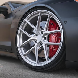 Ruote forgiate in monoblocco aerospaziale 6061-T6 argento spazzolato leggero per Supercar <span class=keywords><strong>Bugatti</strong></span> Veyron o Bmw M3/M4 5x12 0/114.3 - Product Image 1
