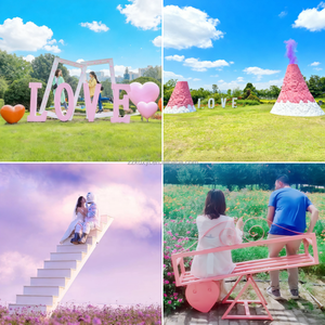 Équipement <span class=keywords><strong>d</strong></span>'amusement extérieur non motorisé pour enfants, attraction très vendue, accessoires de photographie pour couples, siège en forme de cœur - Product Image 3