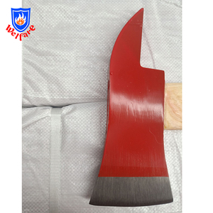 Hache <span class=keywords><strong>de</strong></span> pompier avec manche en bois - Outil <span class=keywords><strong>de</strong></span> sauvetage incendie en acier au carbone haute résistance pour les interventions d'urgence - Product Image 3