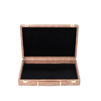 Caja Organizadora de Cuero PU con Asa Dorada y Acabado Granulado Marrón, Caja para Bombones, Caja para Dátiles de Ramadán, Cajas de Regalo