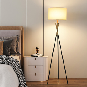 Lampada da Terra di Design Minimalista Moderno per Camera da Letto Lampada a LED 10 Ferro Led <span class=keywords><strong>Legno</strong></span> Nordico 80 Rotonda Moderna Bianca per <span class=keywords><strong>Soggiorno</strong></span> 15 - 30 7.5 - Product Image 2