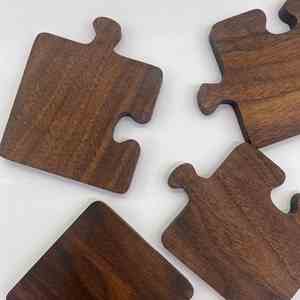 Posavasos de Madera de Nogal, Ecológicos, Resistentes al Calor, Multifuncionales, de 8 cm de Diámetro, para Bares y Restaurantes - Product Image 2