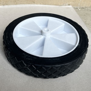 Ruedas de 8 pulgadas para cortacésped, ruedas pequeñas de plástico de 8'' <span class=keywords><strong>con</strong></span> neumáticos para cultivadores de jardín y carros de lavado a presión - Product Image 2