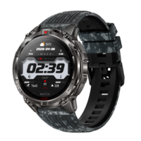 Montre connectée ronde 2026 HT53 avec écran 1,46'', GPS, boussole, altimètre, appels Bluetooth, lampe de poche, étanche 30M, pour homme, idéale pour l'extérieur
