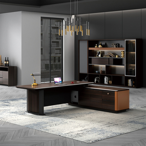 Custom Boss Office Desk Manager Computer <b>Table</b> Luxury Modern Office Furniture L Shape Ceo Executive Office Desk - Product Image 6