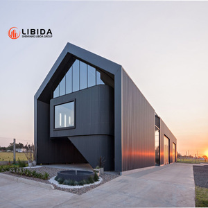 Almacén de Acero Americano de 700 m² con Puerta de Vidrio, Taller Comercial de Acero de Buena Calidad, Fábrica de Gran Envergadura - Product Image 4