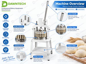 Máquina Divisora de Masa Manual, Cortadora de Masa Comercial, Máquina Cortadora de Masa para Pan, Pizza, Bollos, Equipo de Panadería - Product Image 3