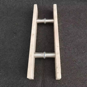 Manija de puerta de vidrio de piedra de cueva de tira larga, manija para puerta corredera de hotel y alojamiento rural, manija para puerta doble con marco, piedra de mármol - Product Image 3