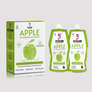 Crema Colorante per Capelli Apple Dyeglow 500ml*2, Professionale 2 in 1, Organica, <span class=keywords><strong>Colorazione</strong></span> Rapida in 5 Minuti, Colore Nero <span class=keywords><strong>con</strong></span> Profumo Gradevole - Product Image 6