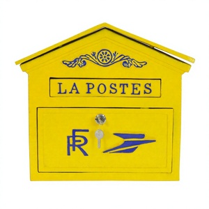 LA POSTES Hot Dealing Boîte aux Lettres en Fonte Jaune Peint à la Main Looks Élégants Qualité Extrême Porte-Lettres de Plainte Européenne/Boîte - Product Image 1
