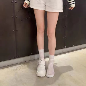 Zapatos de lona blancos de moda para mujer Sheii Su <span class=keywords><strong>Yinyin</strong></span> con hebilla de diamantes adorada ~ Zapatos con plataforma y suela gruesa con hebilla cuadrada de diamantes de imitación - Product Image 3