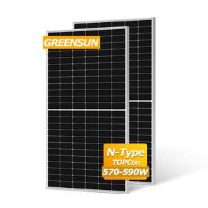 Panel solar fotovoltaico monocristalino Greensun, 575W, 580W, 585W, 590W, Media celda, <span class=keywords><strong>precio</strong></span> <span class=keywords><strong>de</strong></span> placa solar para sistema <span class=keywords><strong>de</strong></span> energía solar - Product Image 1