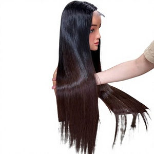 Venta al por mayor vendedores de Peluca de cabello humano Color marrón hueso recto pelucas de cabello humano 100% un solo donante cabello crudo vietnamita - Product Image 1