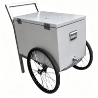 Chariot mobile en acier inoxydable pour glaces et crèmes glacées, idéal pour les petites entreprises, restaurants et restauration rapide
